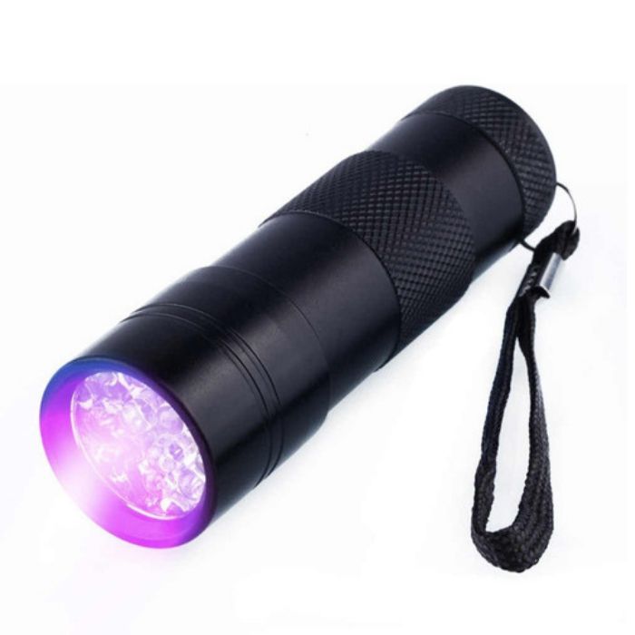 Lanterna 12 Leds Luz Negra Ultra Violeta de Aluminio - Neoshop