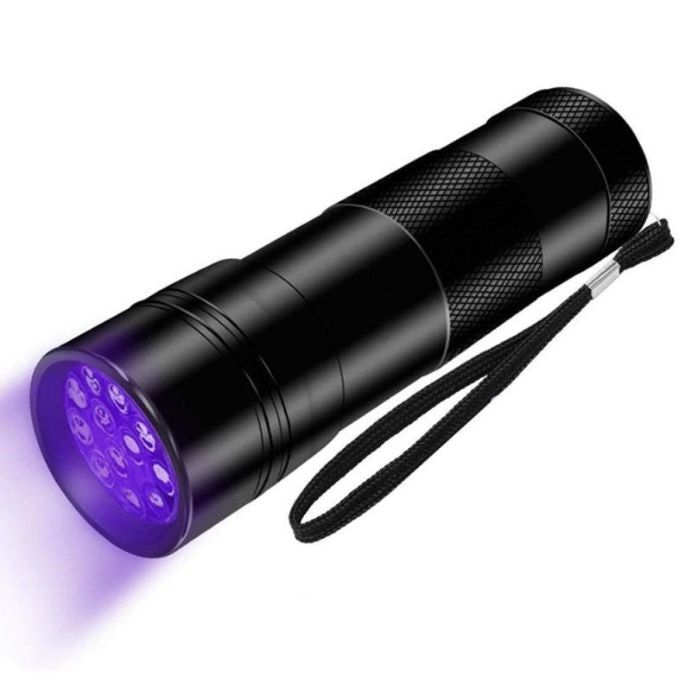 Lanterna 12 Leds Luz Negra Ultra Violeta de Aluminio - Neoshop