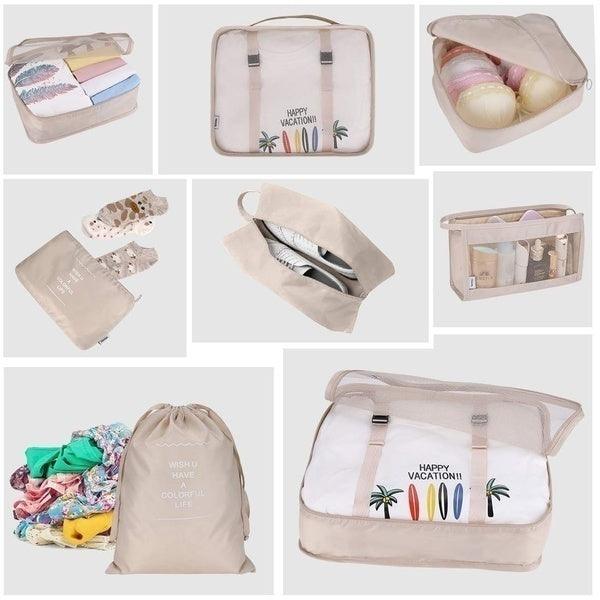 KIT 8 Bolsas Organizadoras á Prova D'água Para Viagem - Neoshop