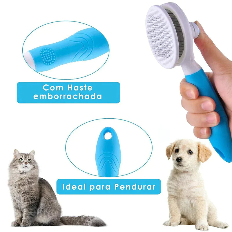 Rasqueadeira Removedor Tira Pelos Pet Animais Gato Cachorro - Neoshop