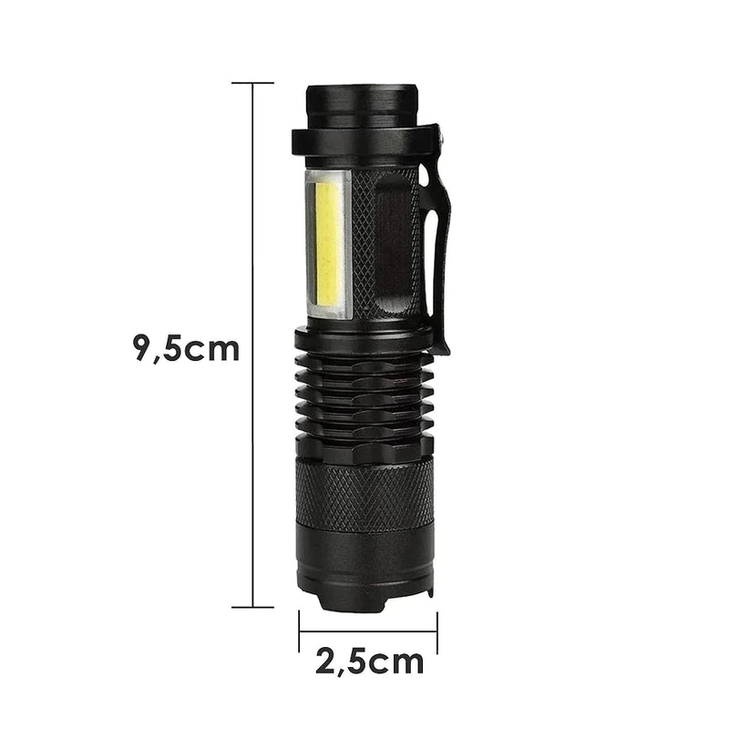 Mini Lanterna Led COB Portatil Usb Recarregavel Tatica Dupla - Neoshop