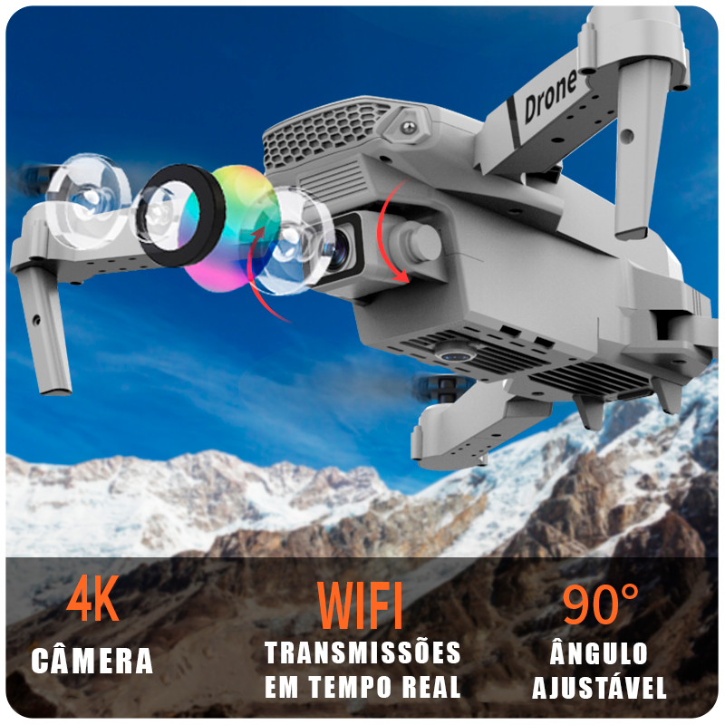 Drone Profissional Wifi com Controle Remoto Adaptável/Zangão - Neoshop